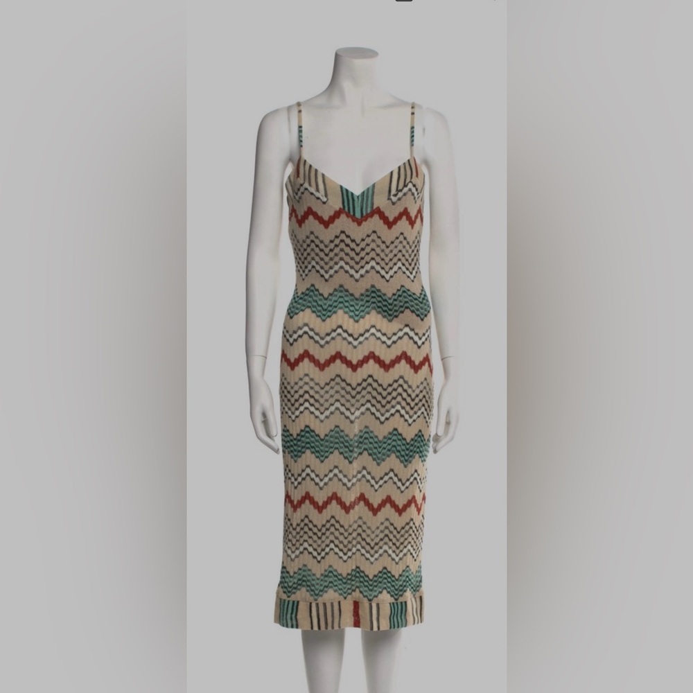 Missoni Multicolor Zigzag Midi Dress
